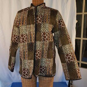 Blair Quilted Animal Print Jacket - Size Small